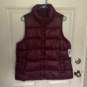 Puffy Vest Maroon Large
